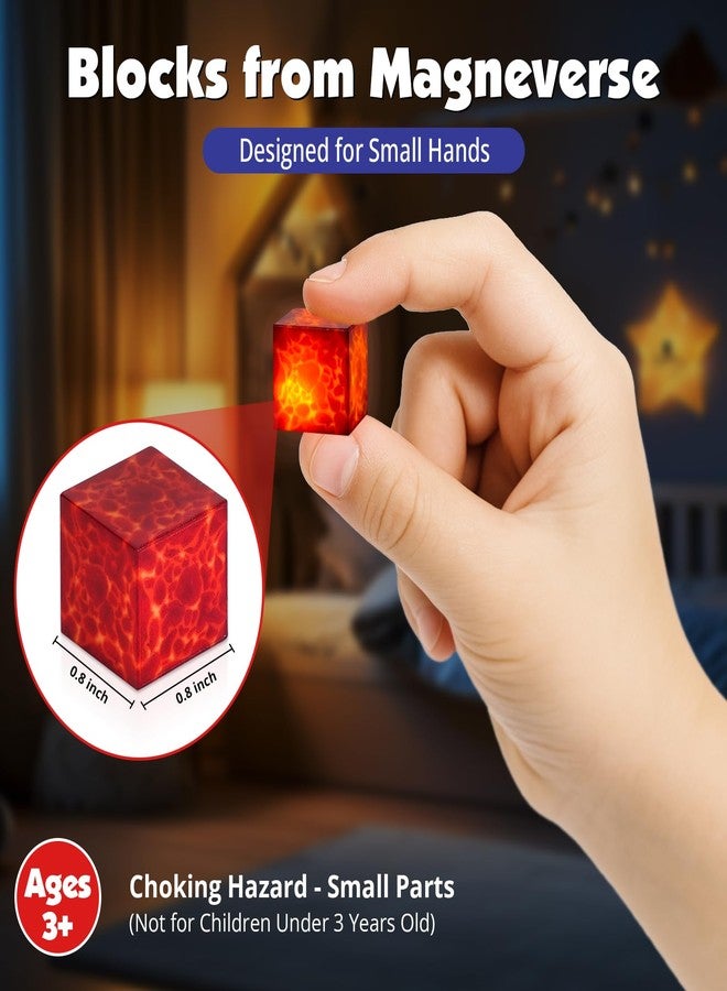 GraceDuck 200 PCS Magnetic Blocks with Light Up Blocks - Magnetic Building Blocks, Magnetic Construction Cube Toys, STEM Sensory Learning Toys, Christmas Birthday Gifts for Toddlers Boys and Girls Age 3+ - Image 5